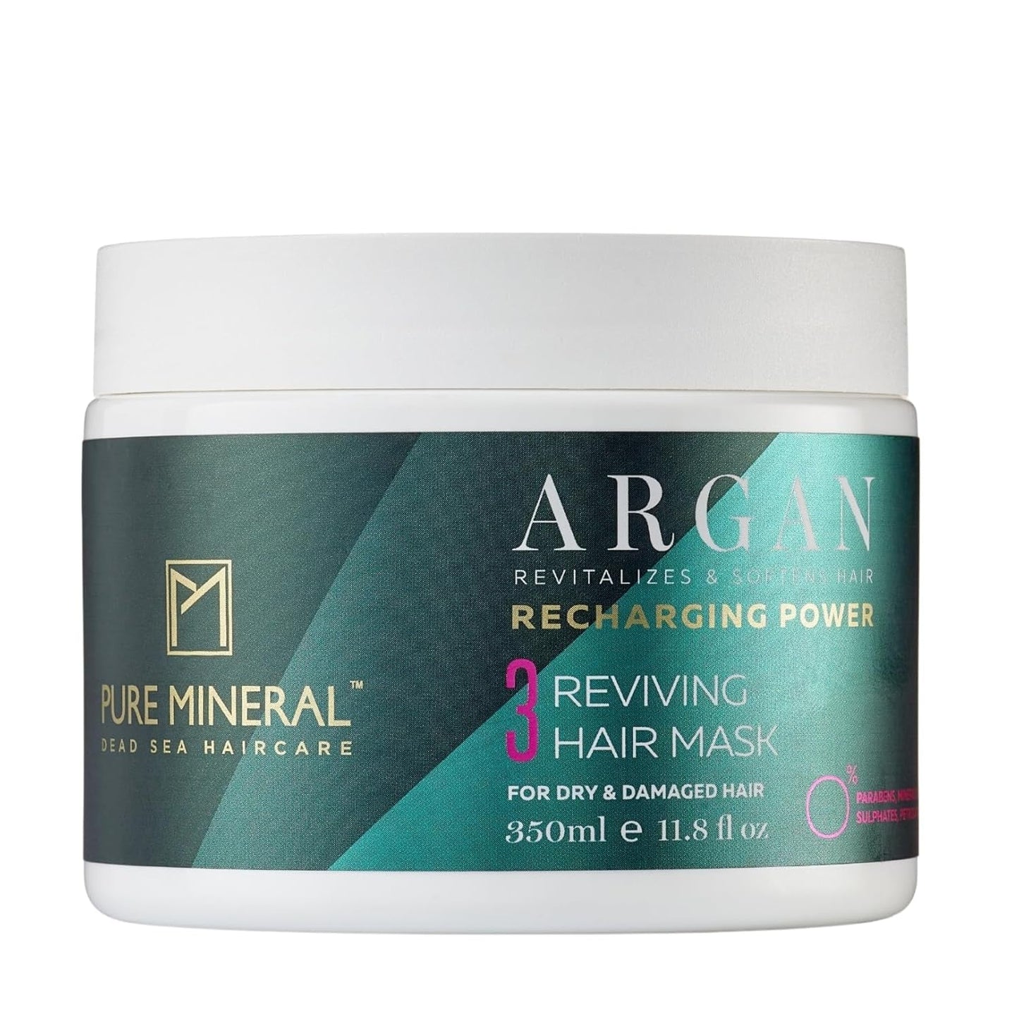 Pure Mineral - Intensiv reparerende hårmaske med argan - Reparerer og giver glans til tørt hår - Nærer med vitamin E - Ingen sulfater, parabener, petroleum - 350ml Naty Shop Hair Mask Standard titel