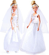Simba 105733414 - Steffi Love Brudekjole, Assorteret 2 Designs, Kun én vare medfølger, Dukke i en smuk brudekjole, 29 cm, Alders 3+