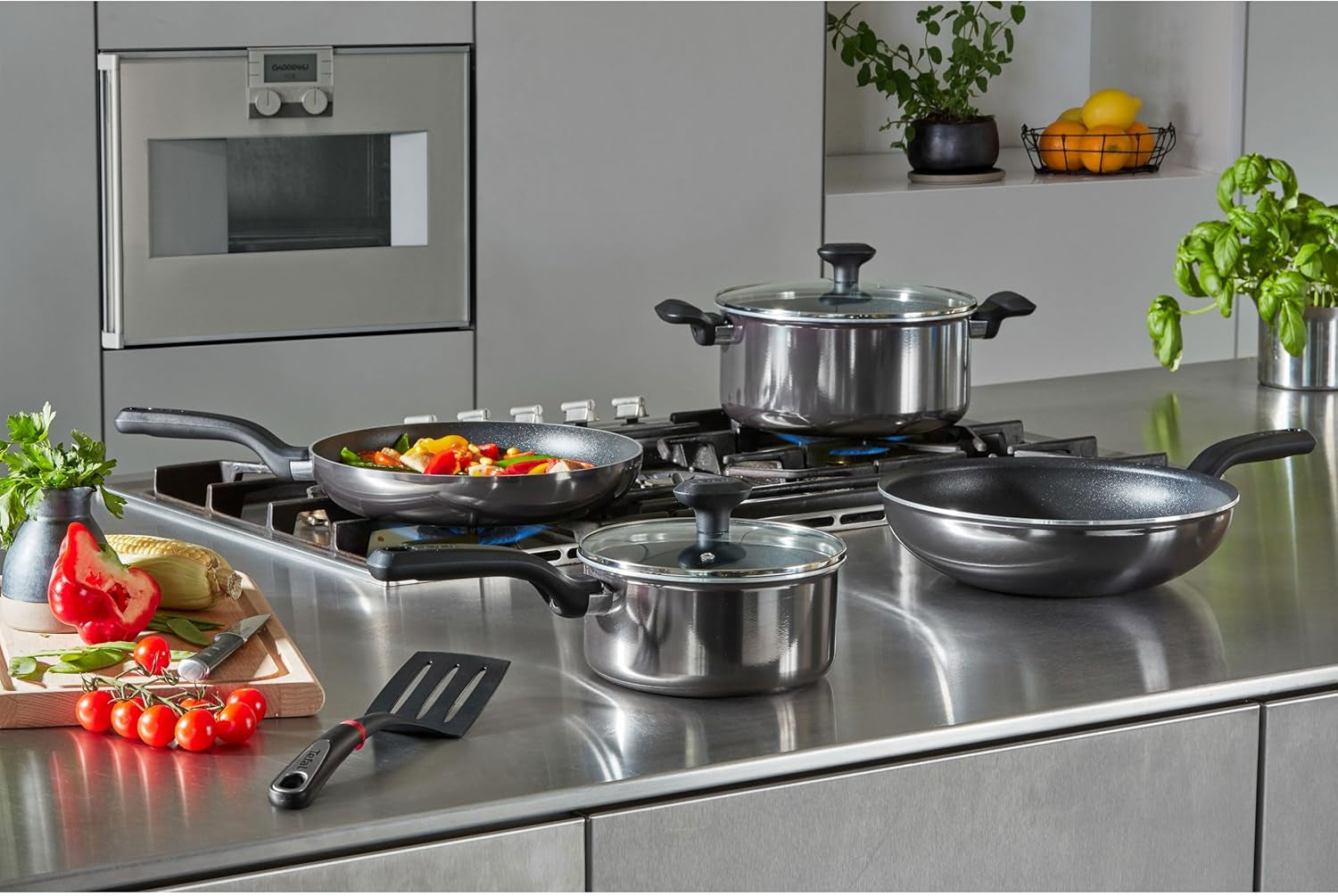 Tefal D52606 Resist, titanium non-stick belægning Gryder og pander Naty Shop