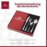 Gerlach 1760 Tunesæt, Rustfrit stål bestik, 24 stk, 6 personer Køkken Naty Shop