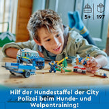 LEGO 60369 City Mobil politihundetræning, legetøjspolitibil med trailer, hunde- og hvalpefigurer, dyresæt til børn 5+ år Byggesæt Besuche den LEGO-Store