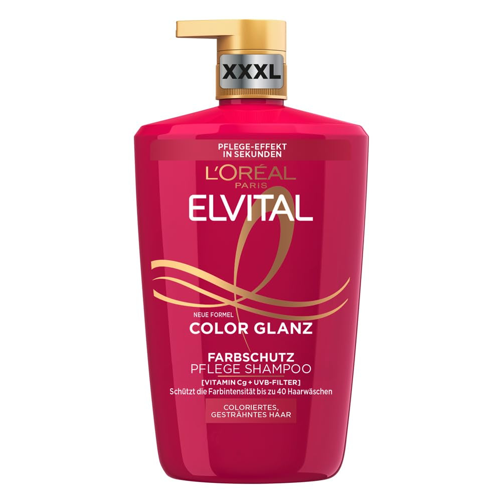 L'Oréal Paris Elvital XXL, Farvebeskyttelseshampoo til farvet hår, 1 liter bruser og bad L'Oréal Standardtitel