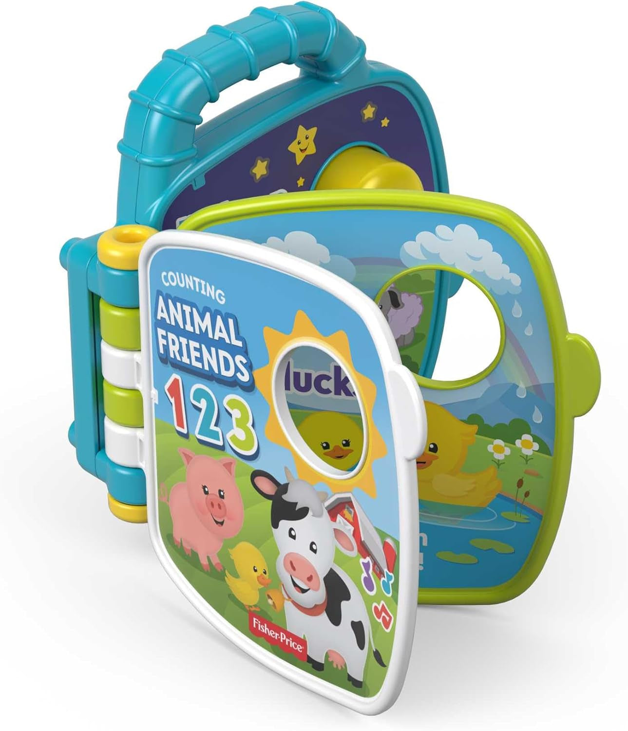 Fisher-Price Musical Animal Friends Sangbog | Babylegetøj fra 6 måneder, 1 år til piger og drenge | Børnelegetøj | Musikbog med lyde og lyseffekter | Pædagogisk legetøj (tysk), GFP29 Jucarii Bebe Naty Shop