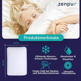 Sæt med 2 puder til nakkestøtte 40X60-13Cm - Ergonomisk sovepude til nakke og skuldre, Oeko-Tex certificerede Cervikale ortopædiske puder Naty Shop