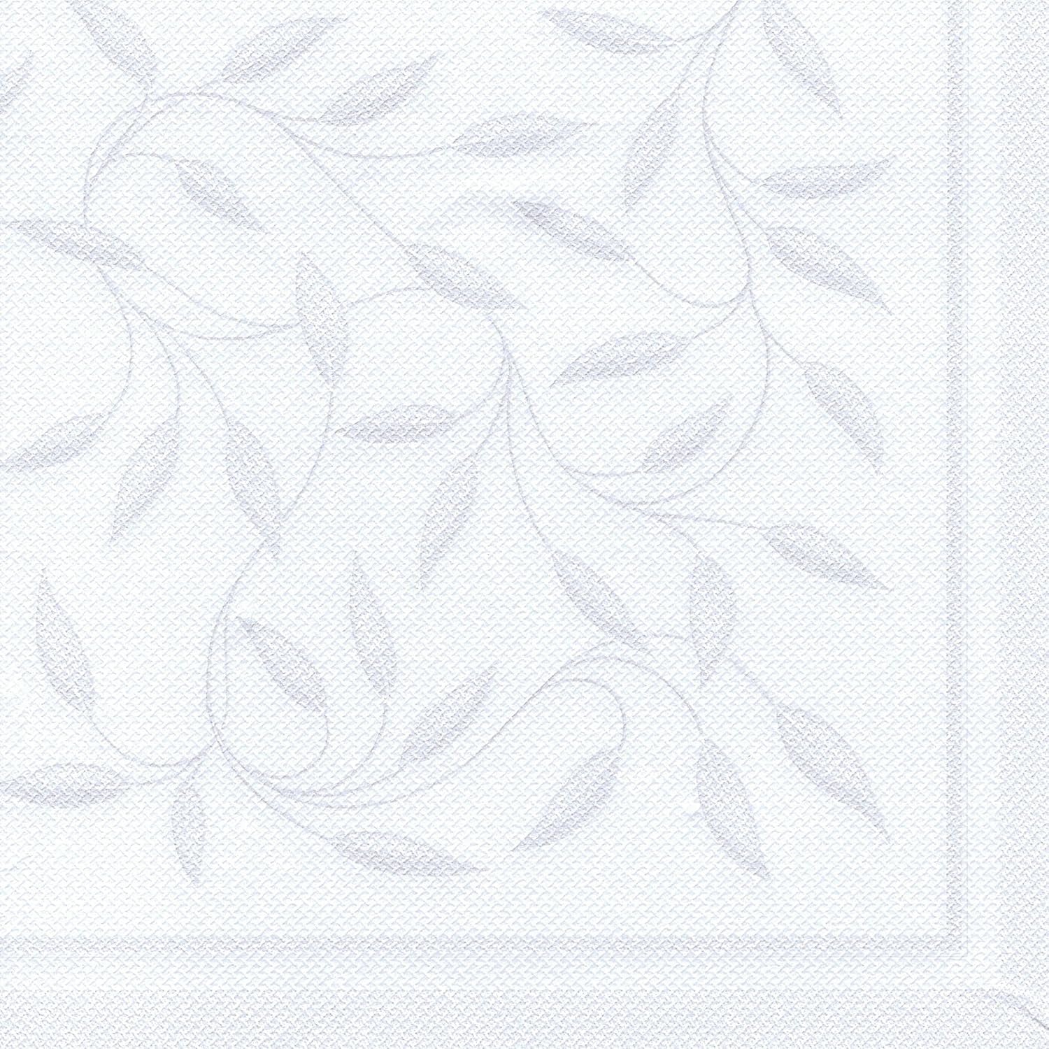 Papstar, 50 servietter "ROYAL Collection" 1/4 fold 40 Cm X 40 Cm Hvid "New Mediterranean", #11652