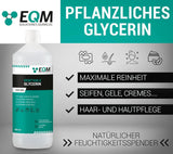 Vegetabilsk glycerin, 100% naturlig, naturlig fugtighedscreme til hår og hud, ideel til sæber, shampoo, cremer, 1 liter bruser og bad Naty Shop