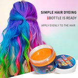 Midlertidig grøn hårfarve - hårfarvevoks, hårfarve til mænd, kvinder, naturlig hårpomade, farveklemme hårfarvevoks til skør festhårfarve (4,23 oz, grøn) Naty Shop hårfarve