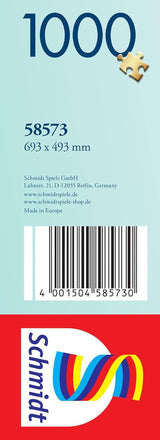 Schmidt Spiele 58573 Jeff Haynie, Mit Dem Wohnwagen Am Meer, puslespil 1000 brikker Puslespil Naty Shop