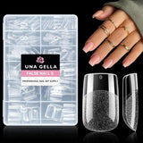 Ballerina Gel Neglespidser 216 stk. 12 Størrelser Soft Gel Negle Tips Full Cover Negle Extension Sæt Semi Matt DIY Home Art