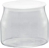 Rommelsbacher JG 1 erstatningskrukke til yoghurt- og flødeostmaskine JG 80-1,2 liter med låg (pakke med 2) Naty Shop Fødevareopbevaringskasser Klar/hvid 1 stk (pakke med 1)