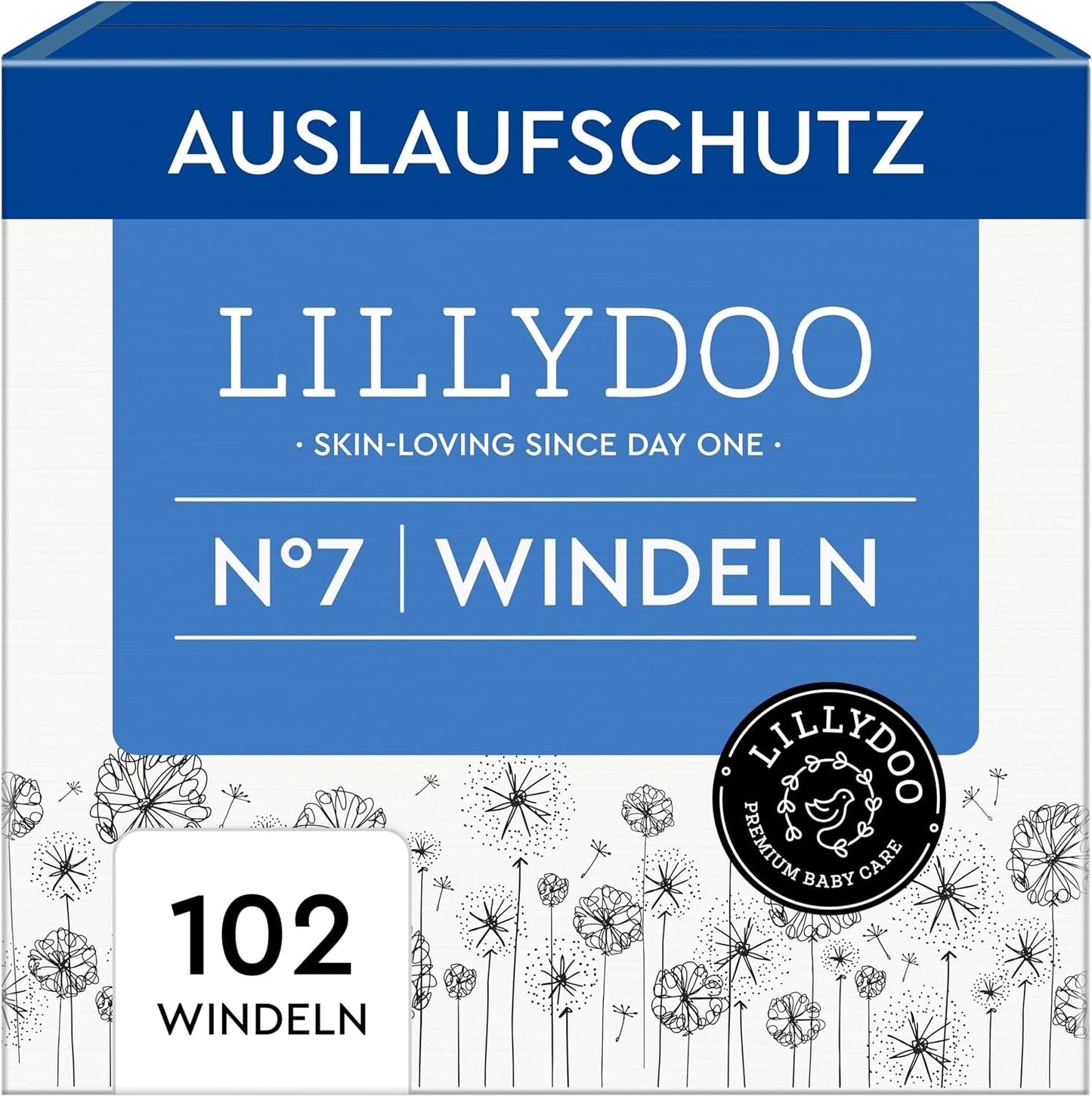 LILLYDOO Babybleer Hudvenlig - Størrelse 3 (6-10 kg), 29 stykker, pålidelig lækagebeskyttelse, blød, parfumefri og lotionfri til følsom hud, dermatologisk testet