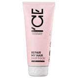 ICE Professional fra Natura Siberica Repair My Hair Mask - Intensiv reparationsmaske til beskadiget hår - Med sibirisk cedertræ og PRO-keratin - 200 ml Naty Shop farvet hårmaske 200 Ml (1 pakke)