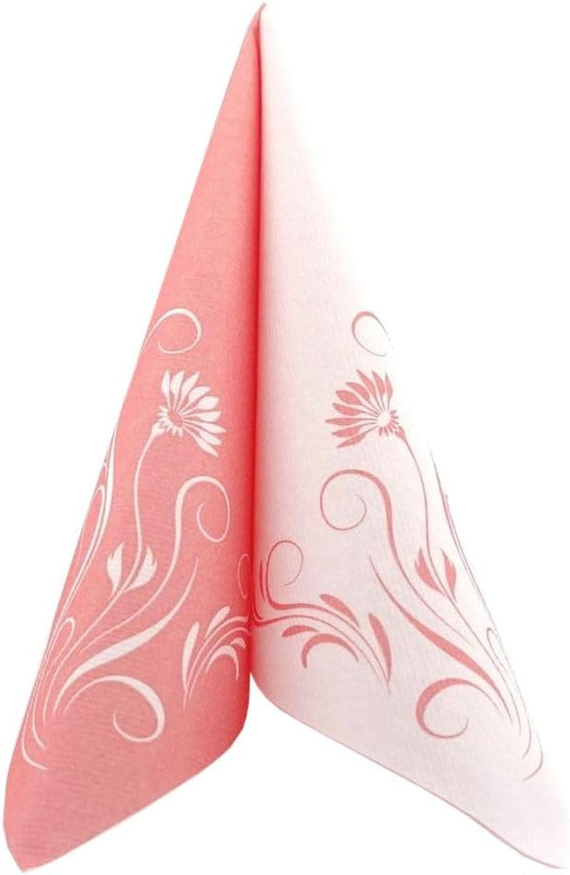 Appartina Elegantia 40X40 Cm Stoflignende Airlaid servietter, Højkvalitets Bryllupsservietter, Stoflignende Bryllupsservietter Engangsservietter til forskellige lejligheder (Dusky Pink)
