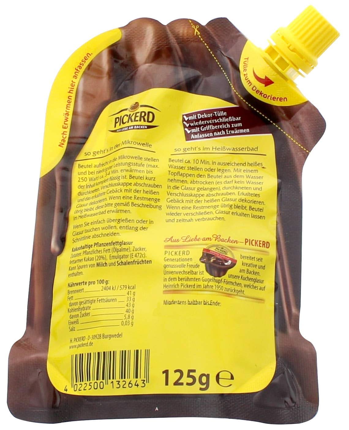 Chokoladeglasur til kager, Dream, 125 grams glasur og Decor Naty Shop