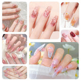 Nail Art Flowers Set Decoration - Gelnägel Zubehör 3 Farben(Orange,Blassrosa,Rose),Nail Art Aufkleber Trockene Blumen Kit Getrocknete Blumen Zubehör Sæt DIY Nageldekoration