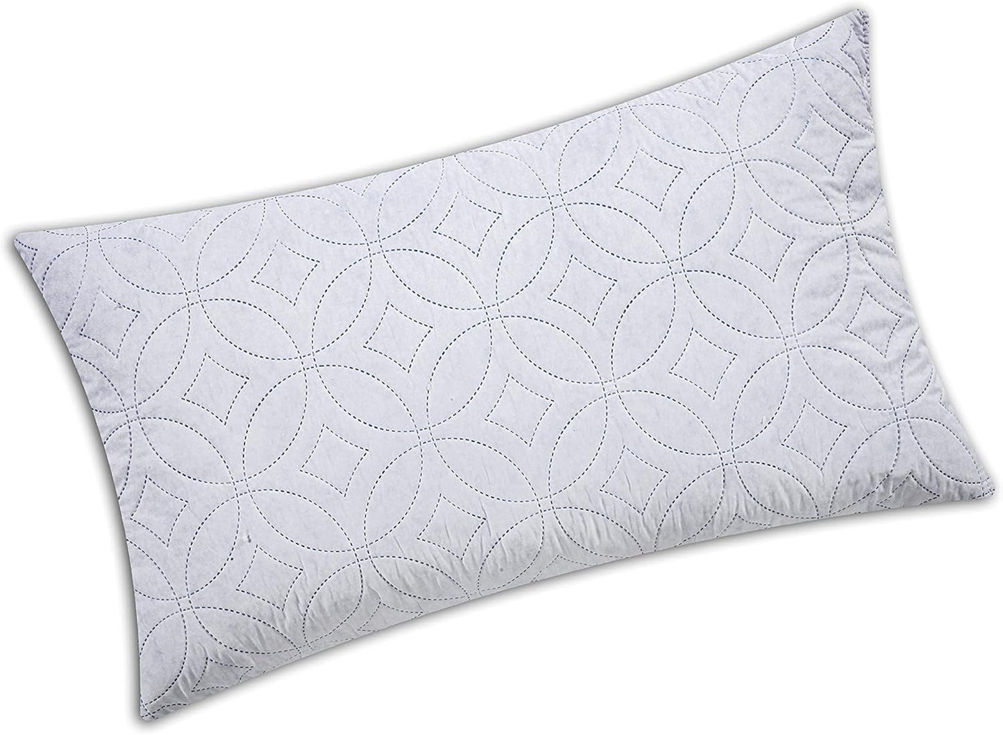 V.I.P. Meget vigtig pude V.I.P. Memory Flake Pude Hvid Pude 45 X 75 cm Polyester Quiltet Betræk Super åndbar Blød Made in Italy Naty Shop Standard Puder
