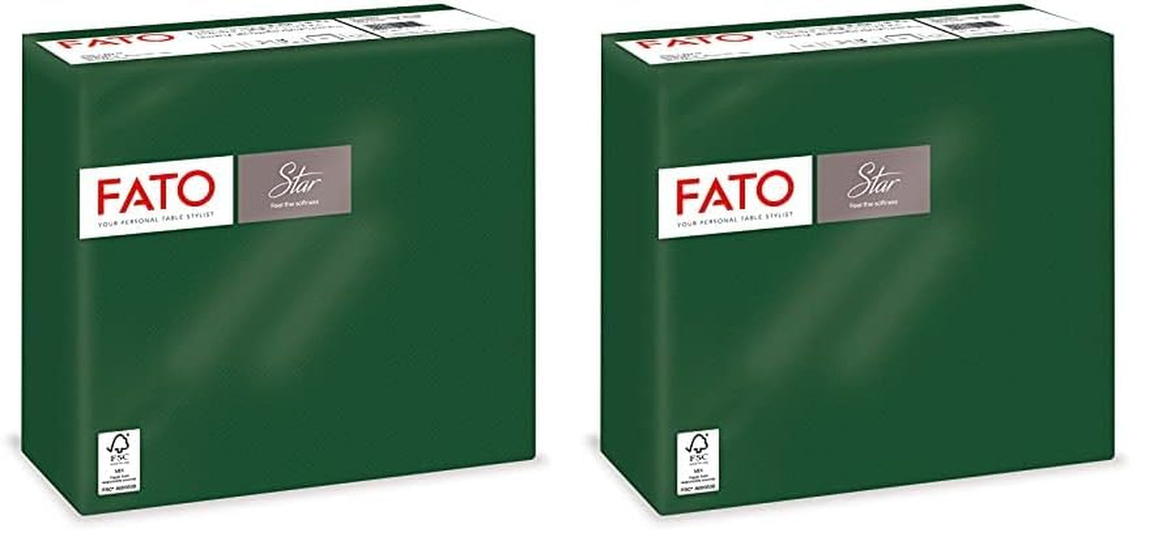 - Blødhed og blødhed engangspapirservietter 40 pakke vævsstørrelse 38X38 4 fold 2 lag skovgrøn 100 % rent cellulosepapir Fsc-certificeret (2 pakke)