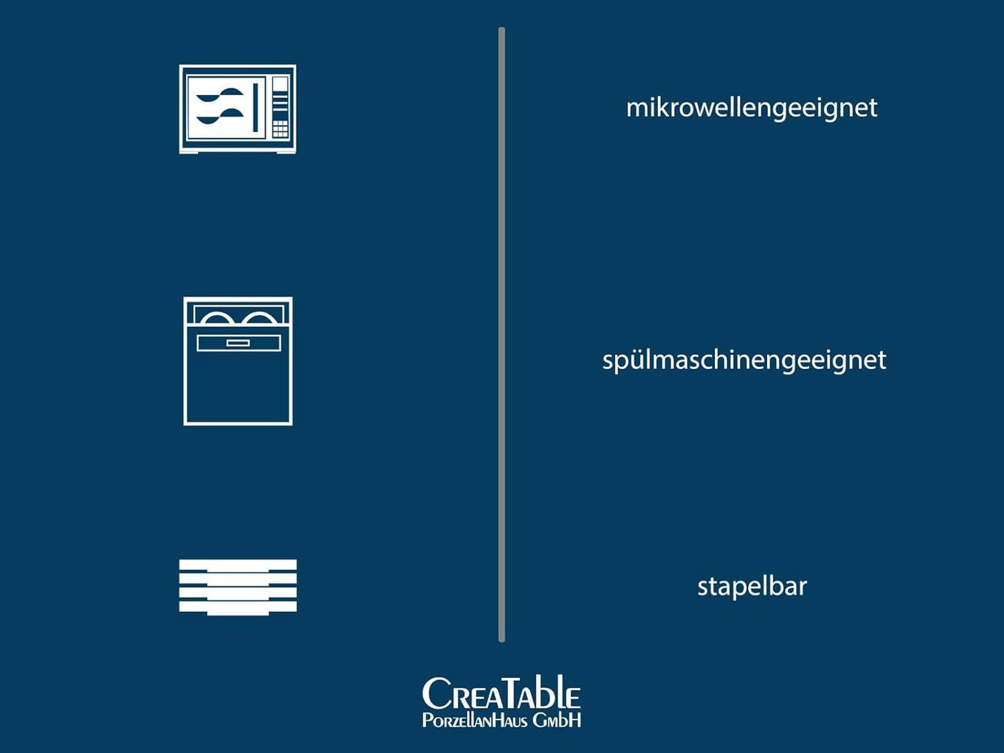 CreaTable, 23679, Cascade Series, 32-delt porcelænssæt til 8, Porcelæn Combo Service, Tåler opvaskemaskine og mikroovn, Kvalitetsfremstilling