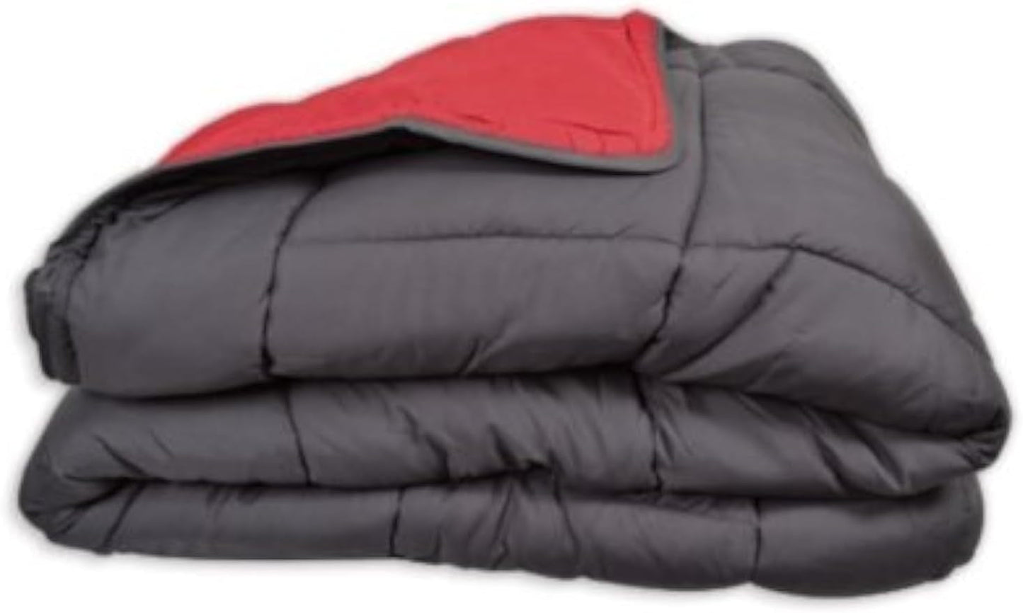 Calgary Dynebetræk Polyester grå/rød, Polyester, Grå/rød, 200X140X1 Cm Dyner og dyner Naty Shop 220X160X1 cm