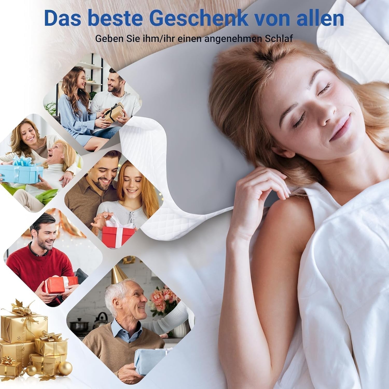Hothands Memory Foam Pude Ergonomisk Ortopædisk Pude Side Ryg Mavesmerter Lindring Pude Forbedre søvnkvaliteten 62X41X13/11Cm Cervikal Ortopædiske Puder Naty Shop