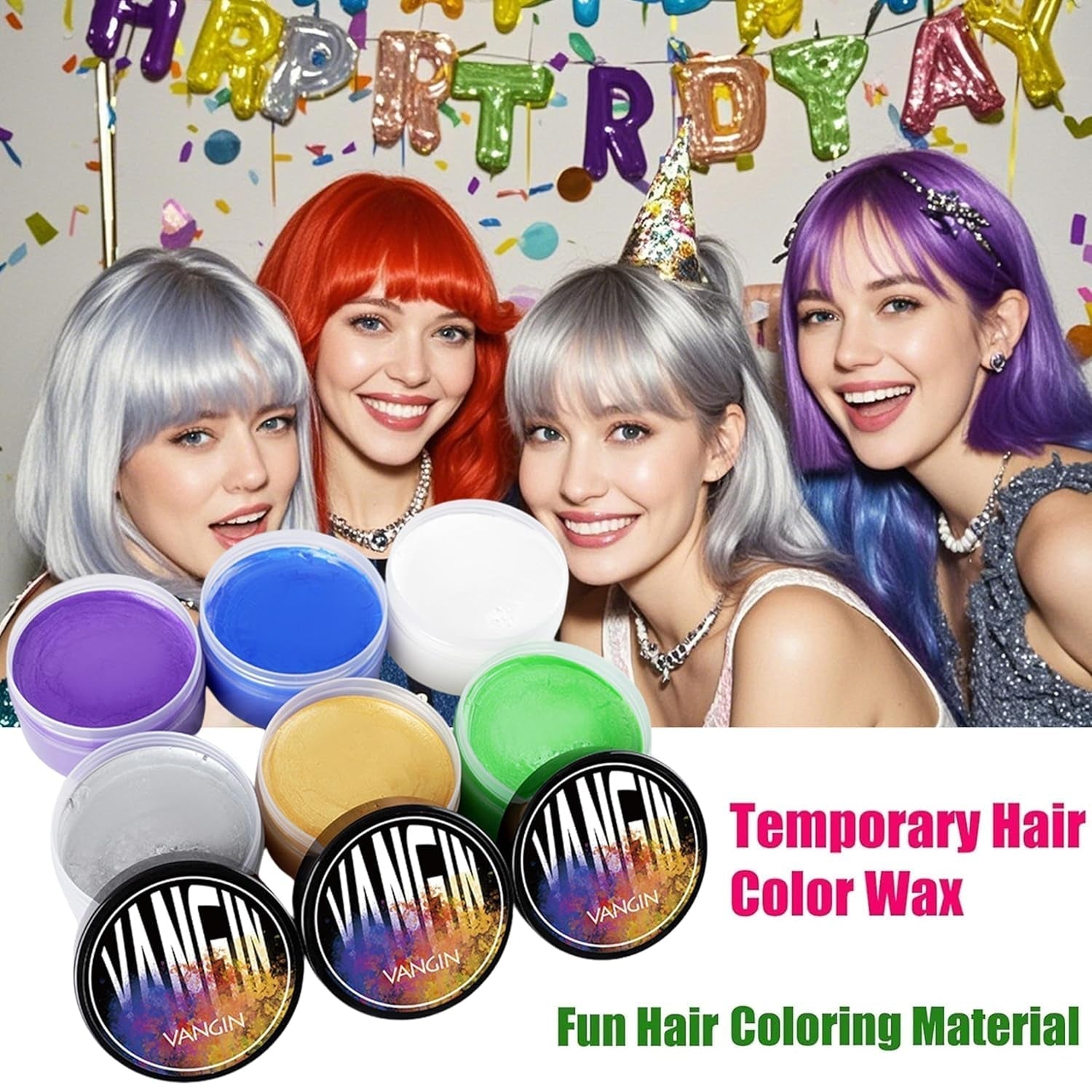 Grøn midlertidig hårfarve, styling af hårfarve til mænd, kvinder, naturlig hårpomade, hårfarvevoks til fest, cosplay og halloween, jul, creme midlertidig hårfarve (100 g, grøn) Naty Shop hårfarve