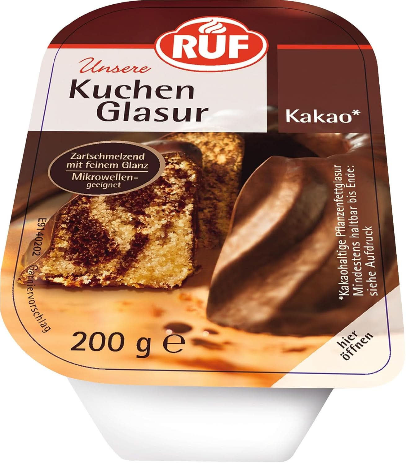 RUF Kakao glasur, 200 grams glasur og Decor Naty Shop