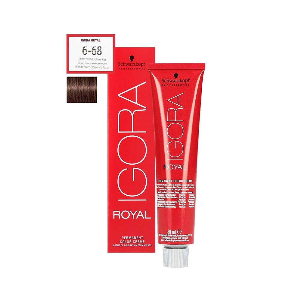 Schwarzkopf IGORA Royal Premium Hårfarve 6-68 mørk blond chokoladerød, 1 pakke (1 x 60 g) Hårfarve Naty Shop