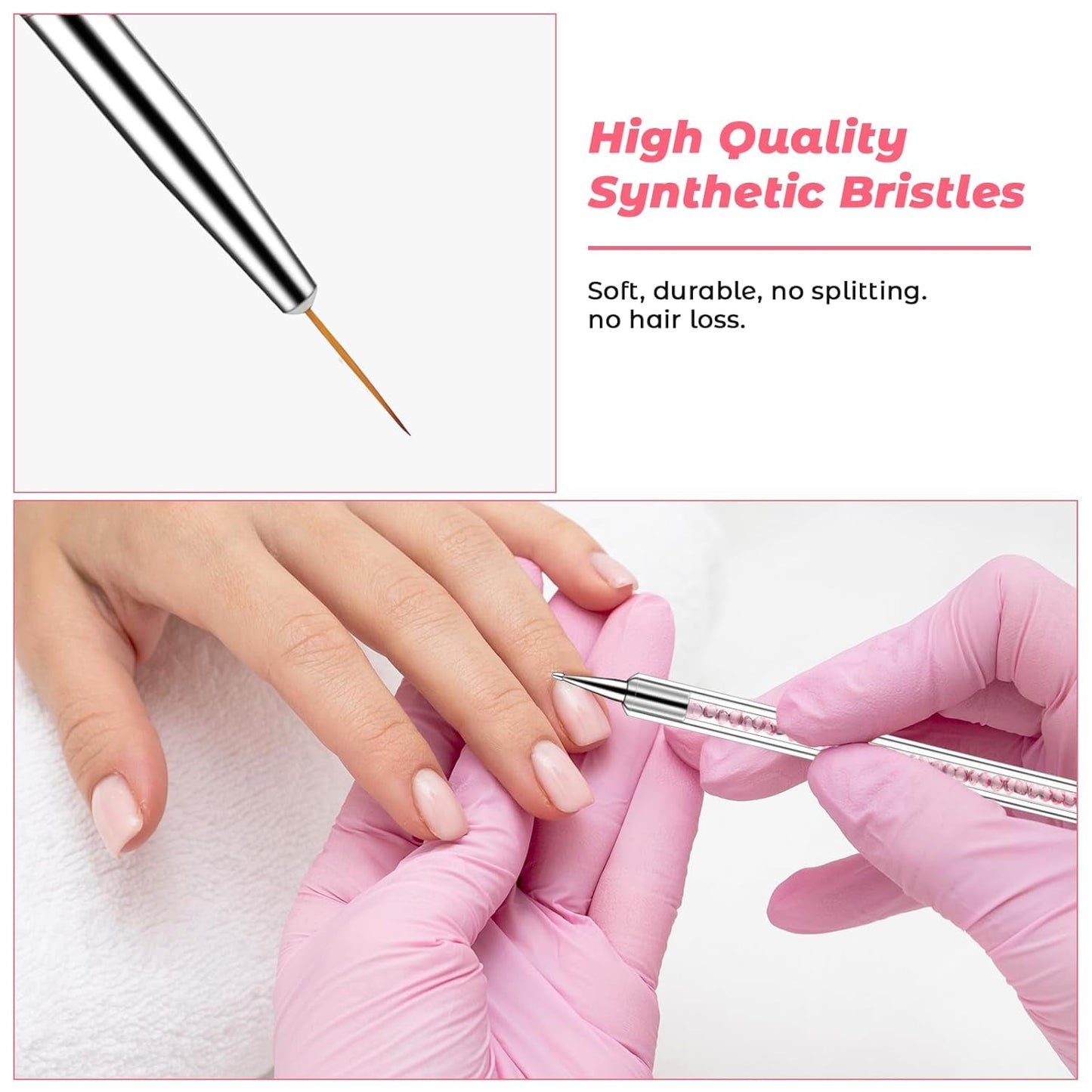 5 Stück Nail Art Pinsel Sæt Dotting Tool Nailart Pinsel Nageldesign Dotting Pen Strass Professionel Acryl Feinmalerei Nail Art Design