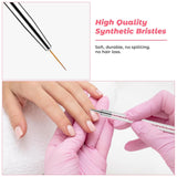 5 Stück Nail Art Pinsel Sæt Dotting Tool Nailart Pinsel Nageldesign Dotting Pen Strass Professionel Acryl Feinmalerei Nail Art Design