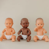 Miniland Babydukke, afrikansk dreng, 32 cm, anatomisk korrekt