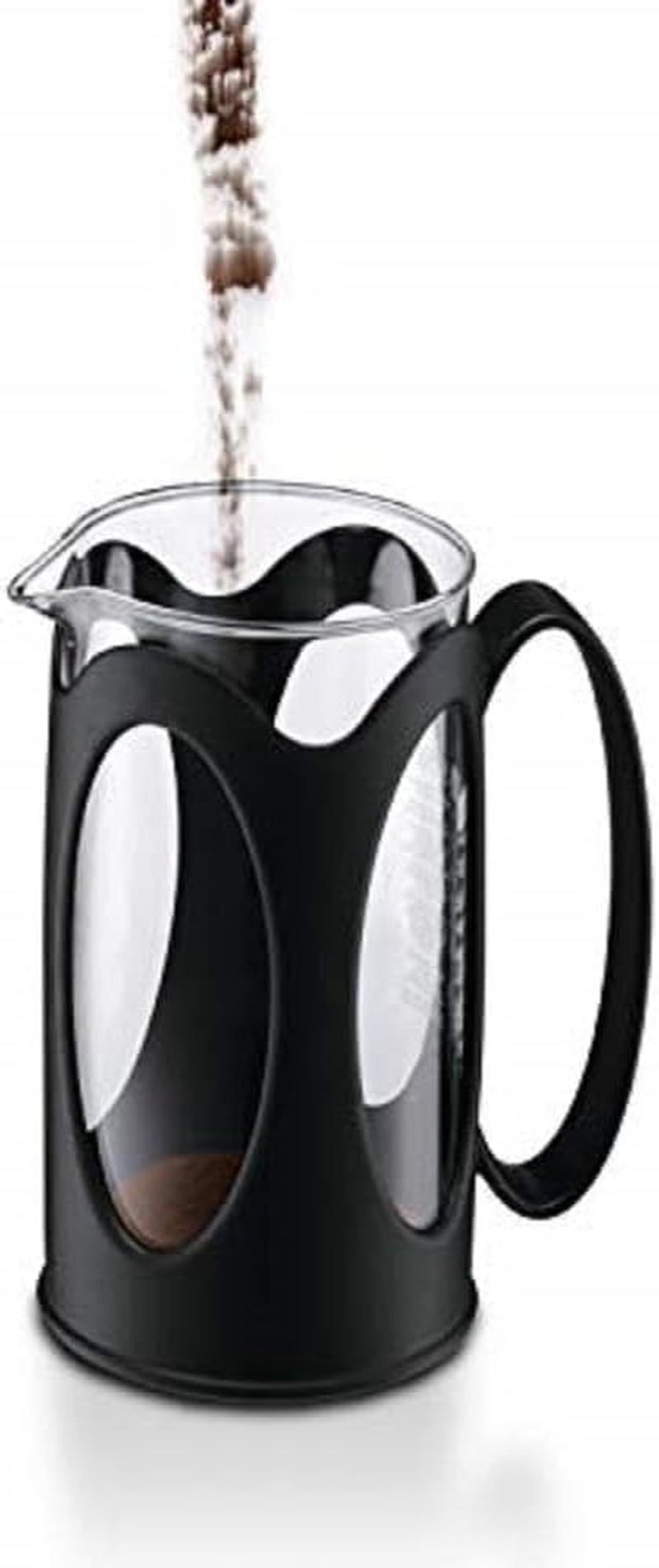 Bodum Kenya kaffemaskine - 1L / 8 kopper - Manuel fransk presse Borosilikatglas og rustfrit stål - Tåler opvaskemaskine - Fremstillet i Portugal