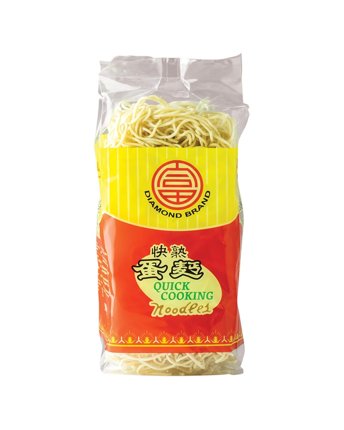 DIAMOND Nudler med æg, instant hvedemel wok nudler og tilbehør - 1 x 500 g