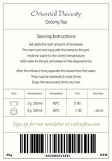 Orientalsk skønhed Taiwan Oolong Tea - Dongfang Meiren Taiwanesisk te - Wu Long White Tips eller Blue Tea Wu Long Tea Orientalsk blå te Blå te Olong Tea Olong Tea Økologisk Oolong Tea Olong Tea