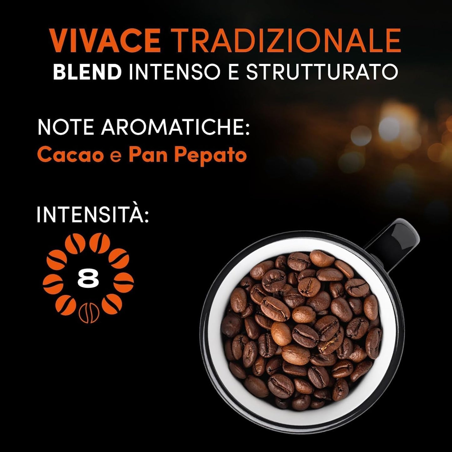 Pellini N.82 Vivace, Kaffeebohnen for Espresso 1 kg, Arabica- og Robusta-Mischung mit Kräftigem og Ausgefungem Gesmack, Mittlere Röstung