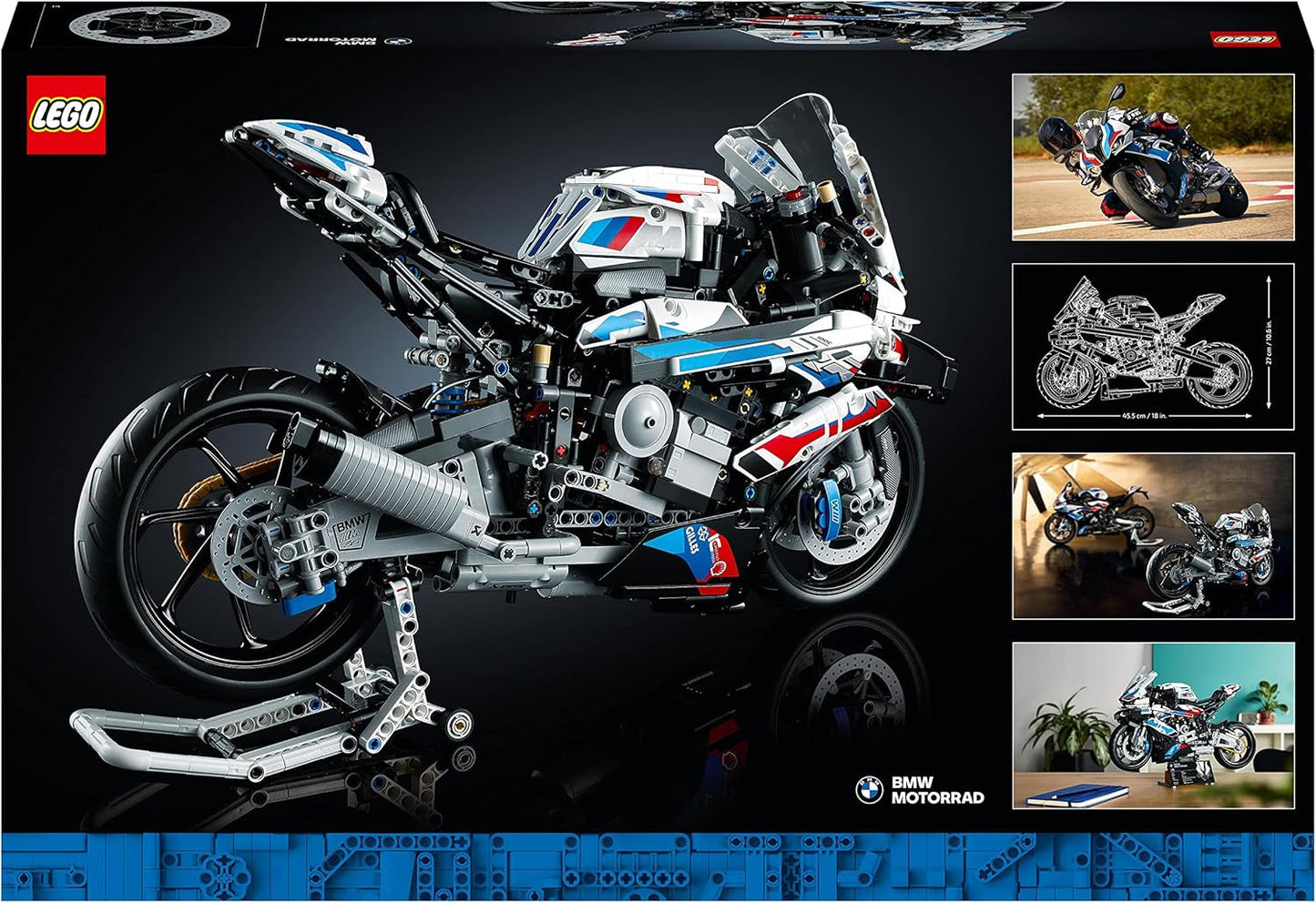 LEGO Technic BMW M 1000 RR Motorcykel Model Voksen Model Kit Sæt som en håndværksgave til mænd og kvinder Hjem eller kontorindretning 42130 Byggesæt Besuche den LEGO-Store