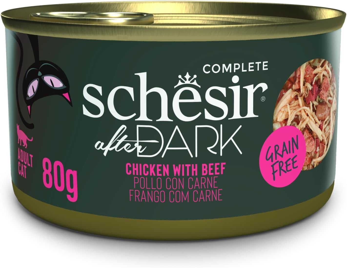After Dark, Hühnerfilets mit Rindfleisch i Brühe, kompletes Nassfutter für Katzen (12 kyllinger x 80 g)
