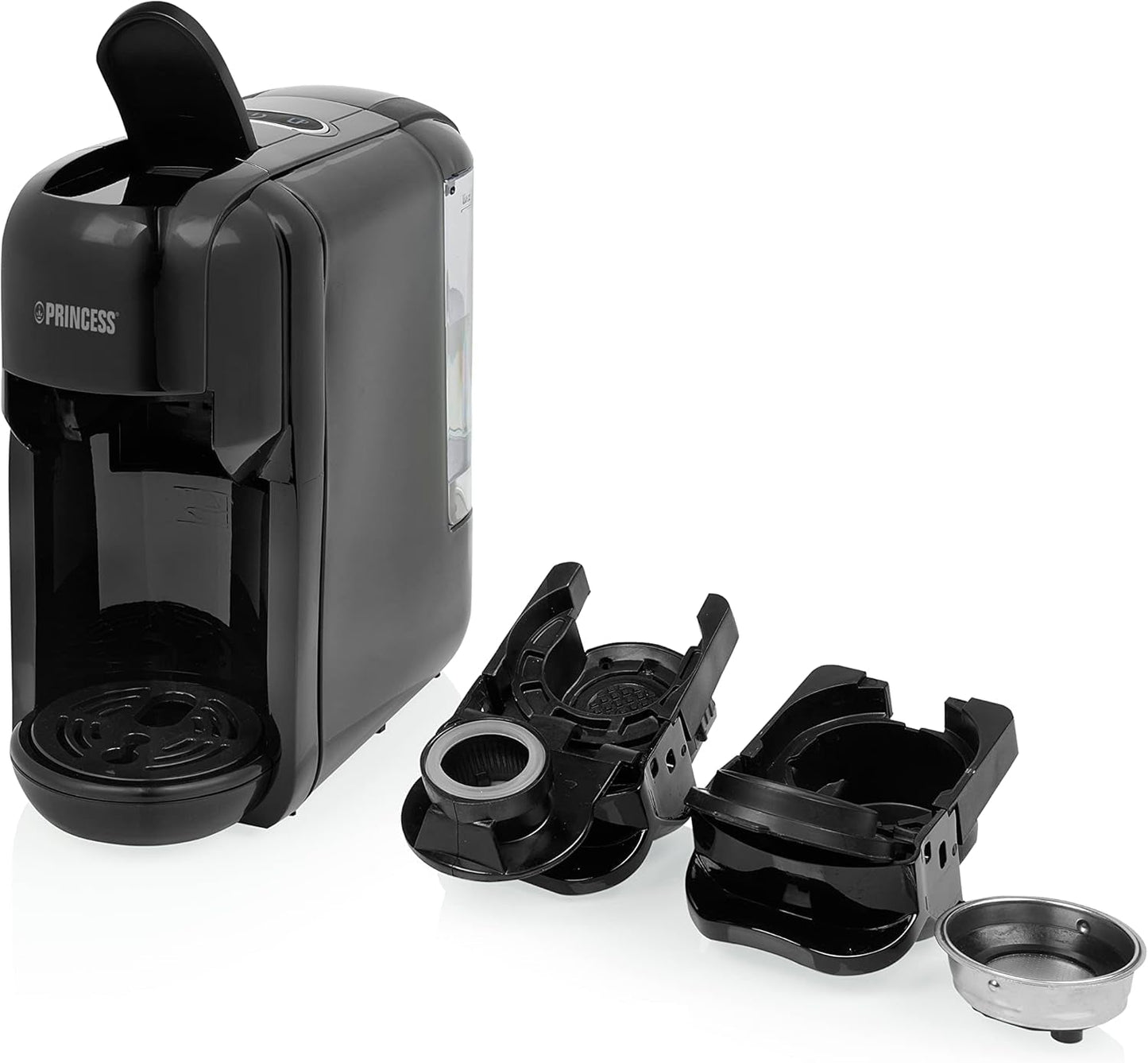Princess Espressor 249452 – Til Nespresso™, Dolce Gusto og ESE kapsler – 19 bar italiensk pumpe – 0,6 L – 1450 W