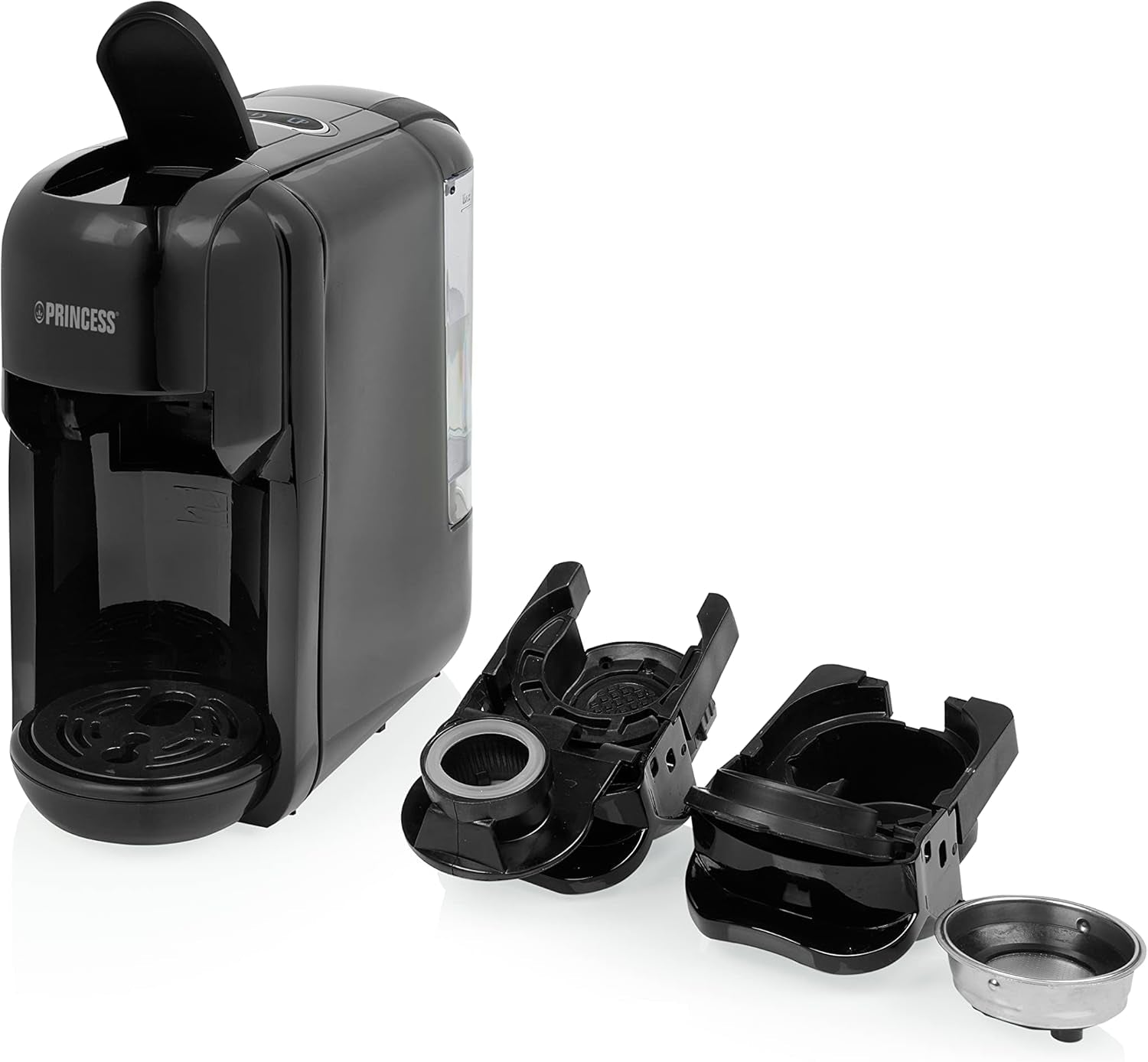 Princess Espressor 249452 – Til Nespresso™, Dolce Gusto og ESE kapsler – 19 bar italiensk pumpe – 0,6 L – 1450 W