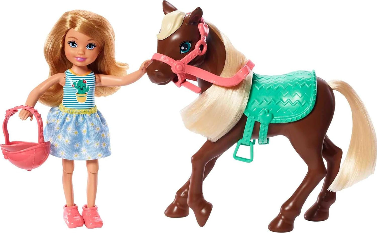 Barbie GHV78 - Club Chelsea Legesæt med dukke og hest, ca. 15 cm blond med mode og tilbehør Gavelegetøj til 3-7 år gamle babydukker Naty Shop Single