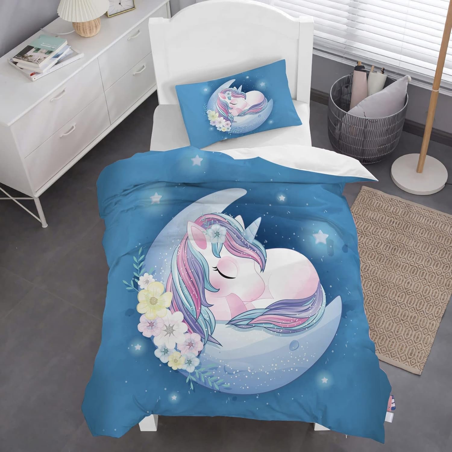 Sengetøj til børn, Unicorn Soft, mikrofiber Sengetøj - børn Naty Shop Unicorn 135X200 Cm