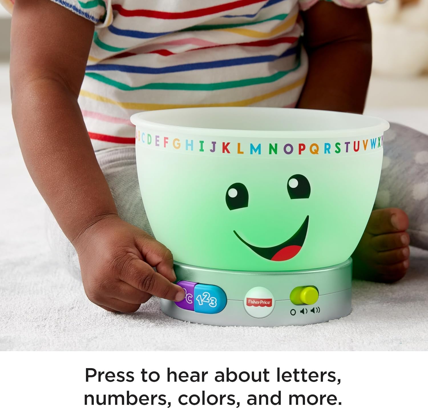 Fisher-Price Laugh & Learn Baby Learning Toy, Magic Color Mixing Bowl med musik og lys i 6 måneder+, GJW20 Baby Toys Naty Shop