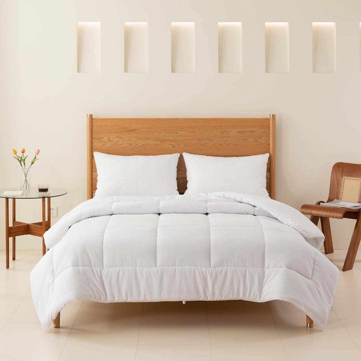 Good Nite Quilt All Seasons Quilt 155X220 Cm 4 Seasons Quilts Microfiber Quilt Four Seasons Quilt White (155X220 Cm) Quilts and Quilts Naty Shop