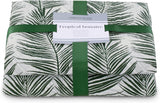 Ameliahome Sengetæppe Sengetæppe 170X210 Cm Dobbeltsidet Letpleje Sengetæppe Plantemønster Grøn Hvid Tropisk Bonaire Senge og Tæpper Besuche den AmeliaHome-Store