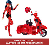 Bandai - Miraculous Ladybug - Miraculous Switch'n Go Scooter + 26 cm Ladybug Lucky Charm Artikuleret Dukke - P50668