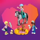 LEGO Friends dyrlægeskab til heste og kæledyr, bygge- og legesæt til fantasifuldt rolleleg med 3 minifigurer og 5 dyrefigurer, gaveidé til piger på 7 år 42651 Byggesæt Besuche den LEGO-Store