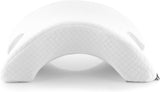 InnovaGoods - Viskoelastisk livmoderhalspude til par, Ergonomisk design til parafslapning, Memory-skum til trykaflastning, Aftageligt betræk, Hvid, 36 x 12,5 x 30,5 cm, Memory-skum