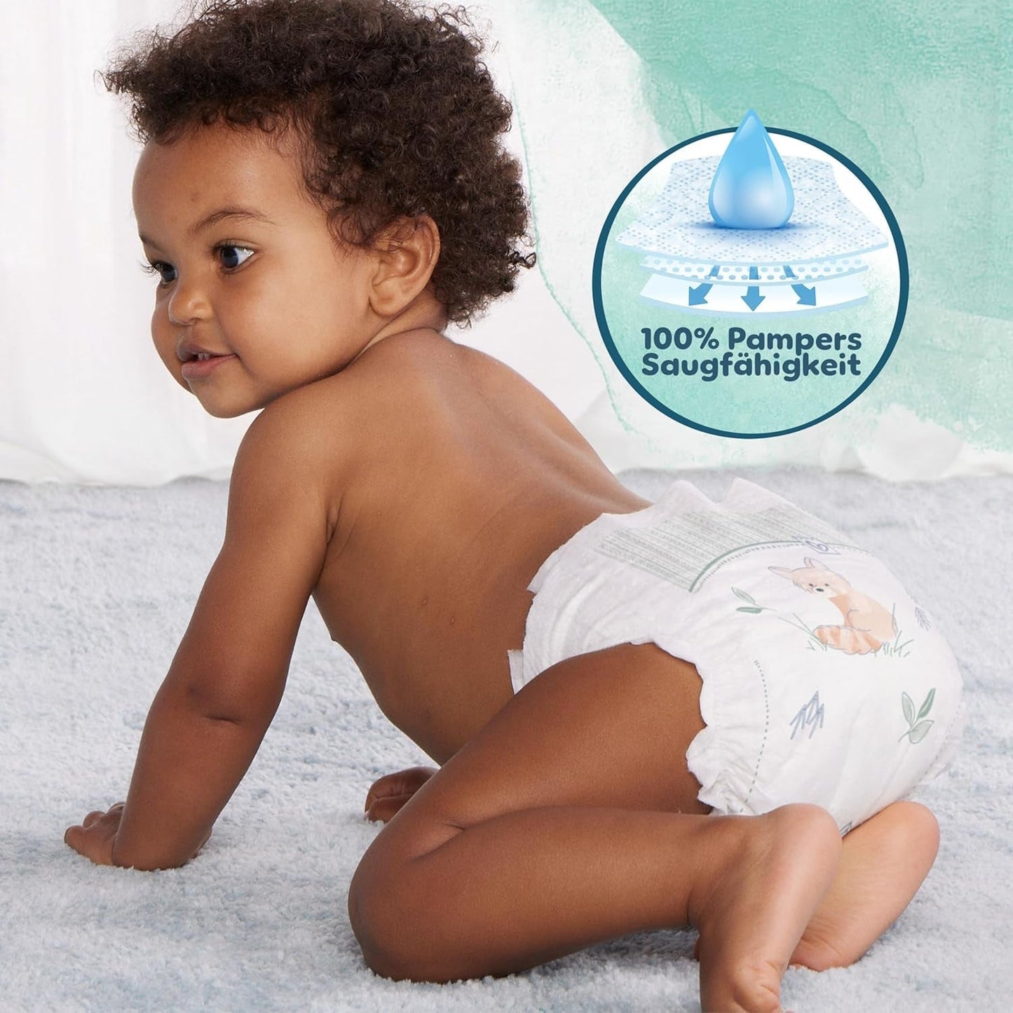 Pampers Harmony bleer størrelse 2, 204 bleer, 4 kg-8 kg, skånsom hudbeskyttelse med 100 % Pampers beskyttelse