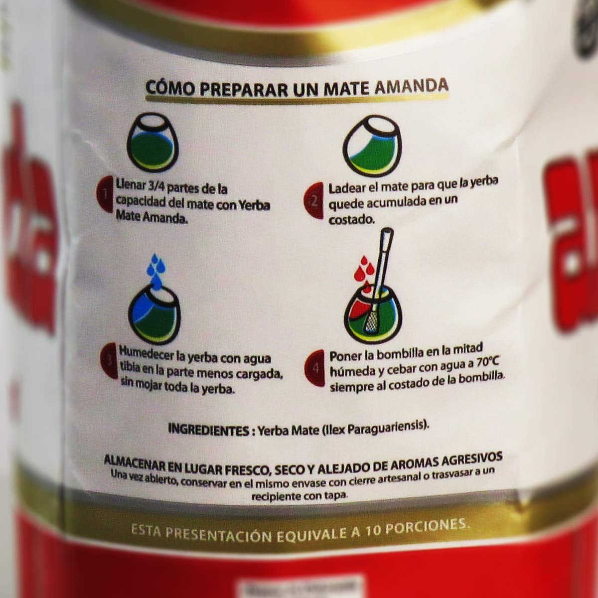 Elaborada Yerba Mate Tea 500G | Traditionel Mate Tea | Yerba Mate Tea Elaborada Con Palo Løse blade 0,5 Kg