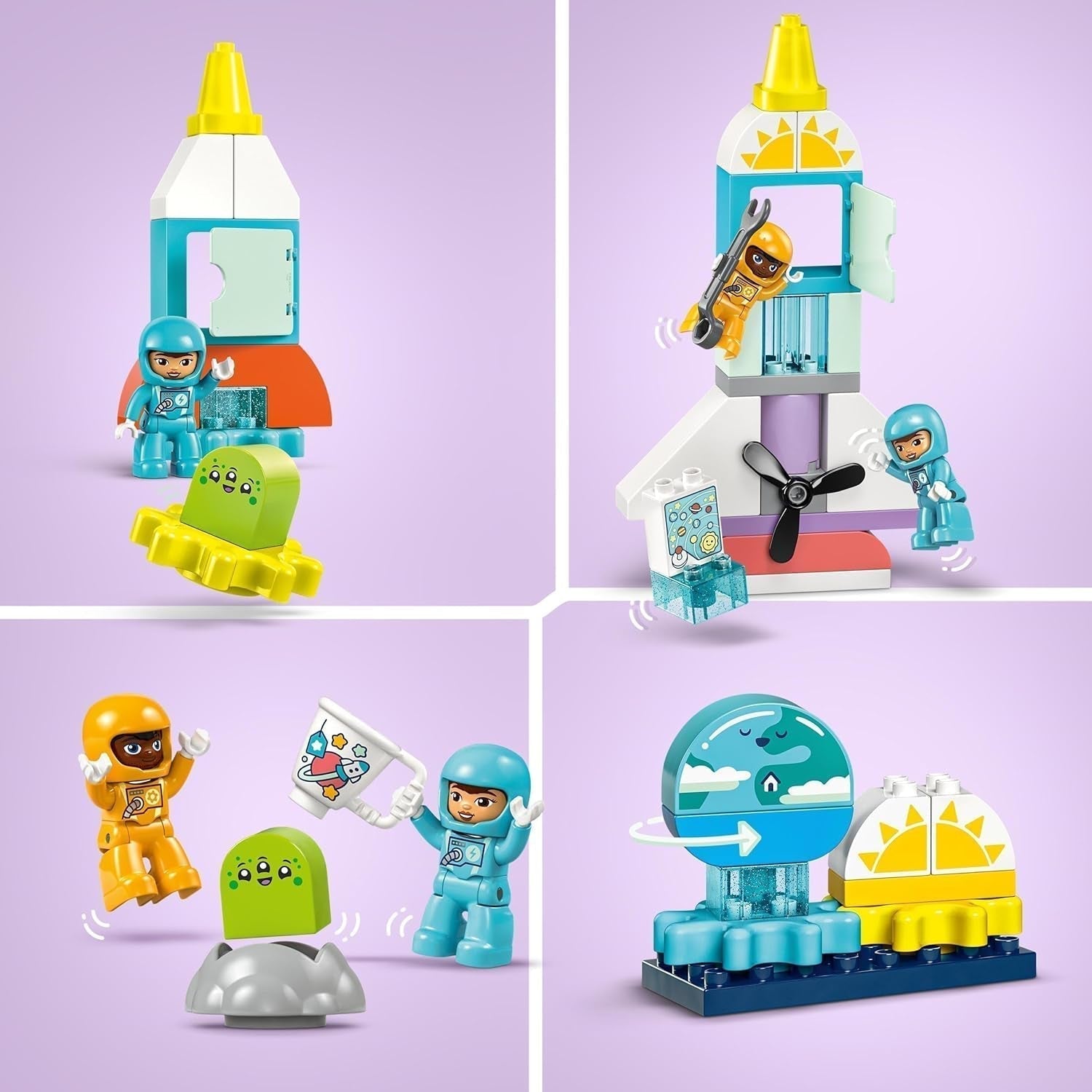 LEGO DUPLO 3-i-1 rumfærge Masser af Adventure Space Sæt Raket Legetøj til Børn Byggevidenskab Legetøj Tidlig udvikling Motoriske færdigheder Gave til 3-årige 10422 Byggesæt Beuche den LEGO-Store