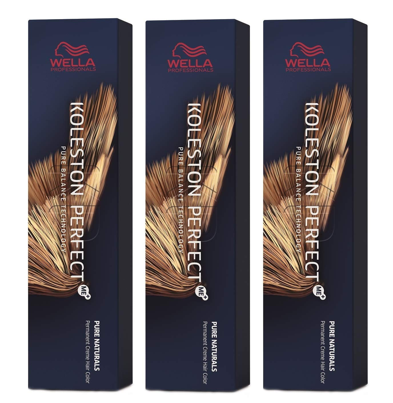 Sæt med 3 Wella Koleston Perfect ME+ 5/0 Light Chestnut 60ml Naty Shop Hair Dye Standardtitel